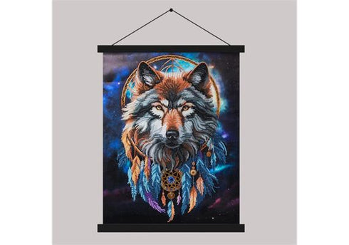 ENCHANTED WOLF CRYSTAL ART SCROLL KIT