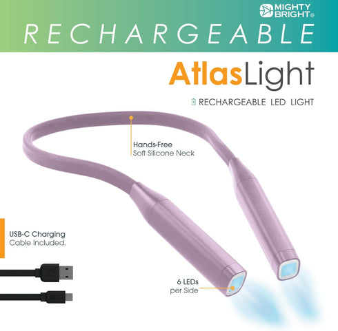 ATLAS RECHARGABLE NECK LIGHT LAVENDER