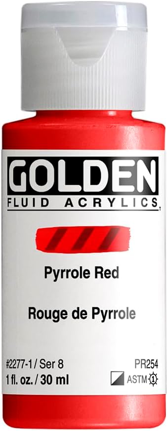 FLUID ACRYLIC PAINT PYRROLE RED 1OZ
