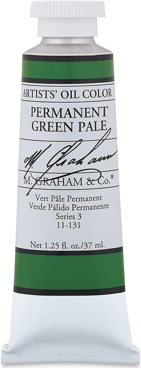 PERMANENT GREEN PALE OIL PAINT 1.25OZ
