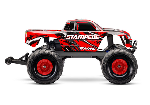 RED STAMPEDE 2WD XL-5 W/ BATTERY & CHARGER (1/10) - 36254-8-REDX
