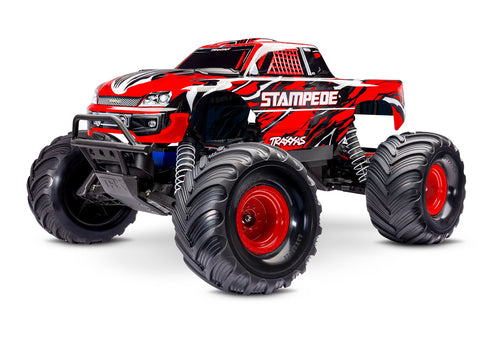 RED STAMPEDE 2WD XL-5 W/ BATTERY & CHARGER (1/10) - 36254-8-REDX