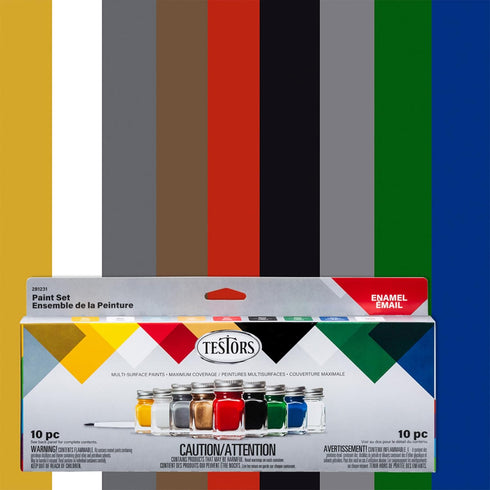 All Purpose Enamel Paint Set (9) Testors