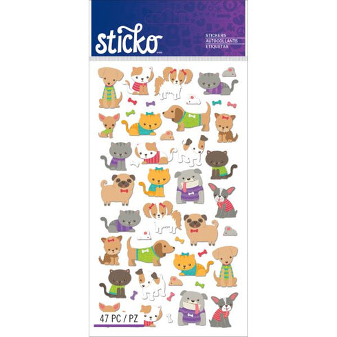 TINY CATS & DOGS STICKERS