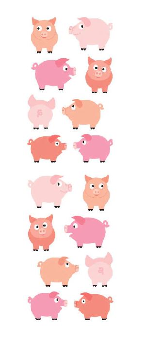 Chubby Pigs Stickers