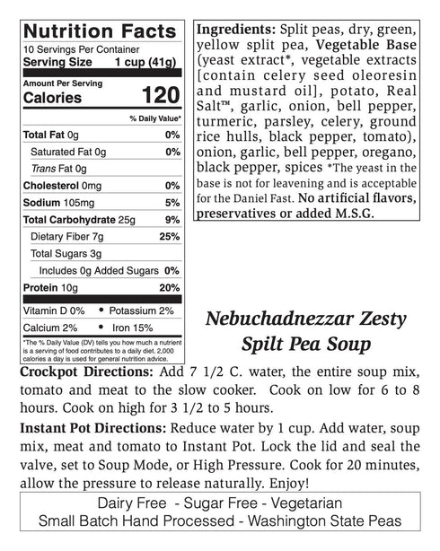 NEBUCHADNEZZAR ZESTY SPLIT PEA SOUP - LARGE