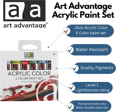 Acrylic Paint Set 6 Color
