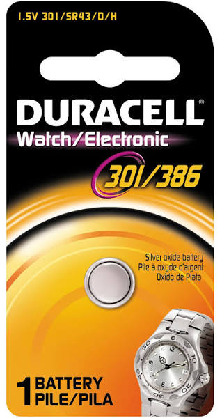 BATT DURACELL 301/386 BUTTON CELL BATTERY BATTERY