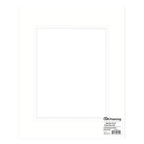 9X12 Soft White Mat W/White Co
