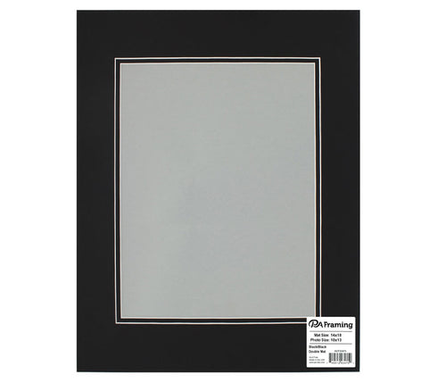 14X18 Black Mat W/White Core