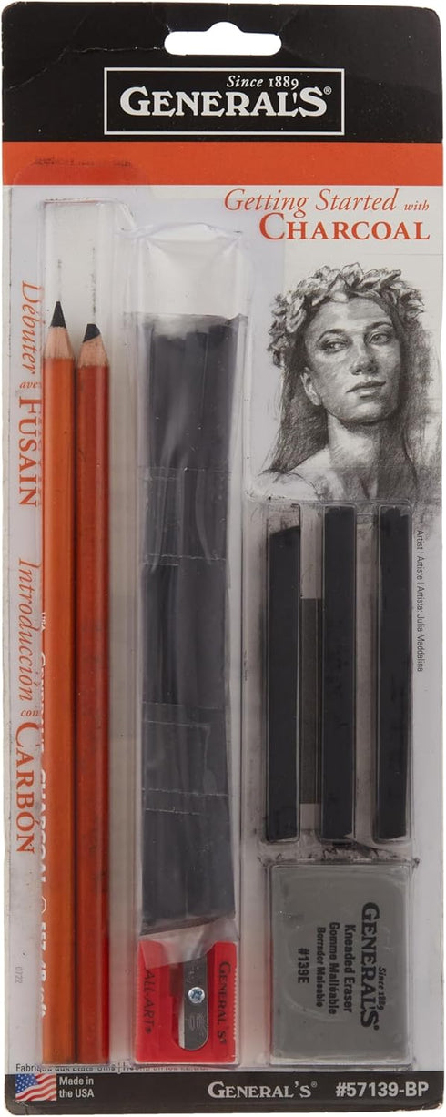 General Pencil 57139-BP Getting Started with Charcoal Set