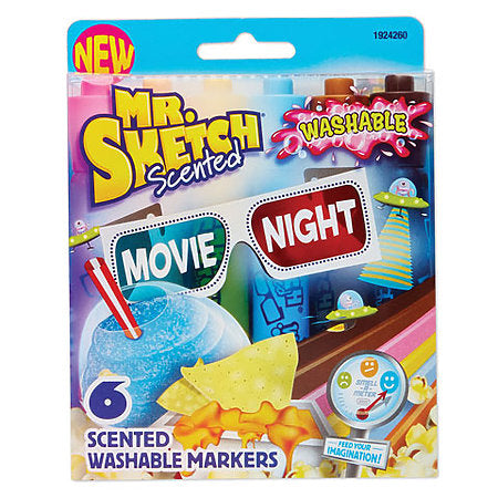 MARKER MR SKETCH SCENTED 6PK WASHABLE