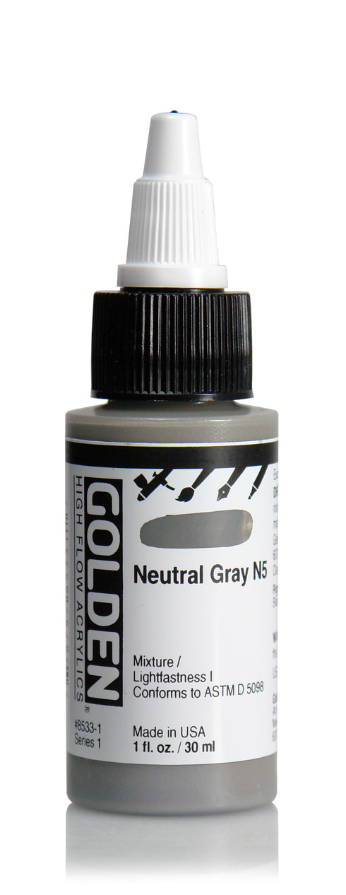 HIGH FLOW ACRYLIC PAINT NEUTRAL GRAY N5
