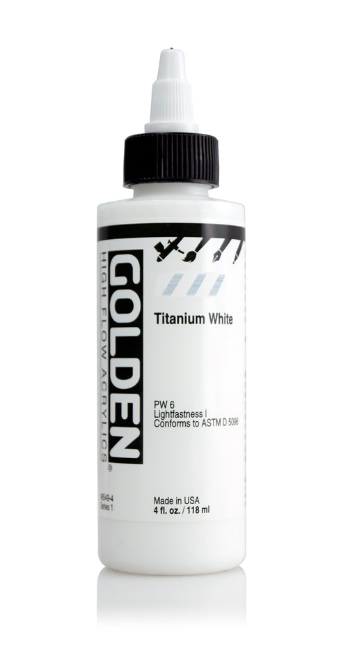 HIGH FLOW ACRYLIC PAINT TITANIUM WHITE 4OZ