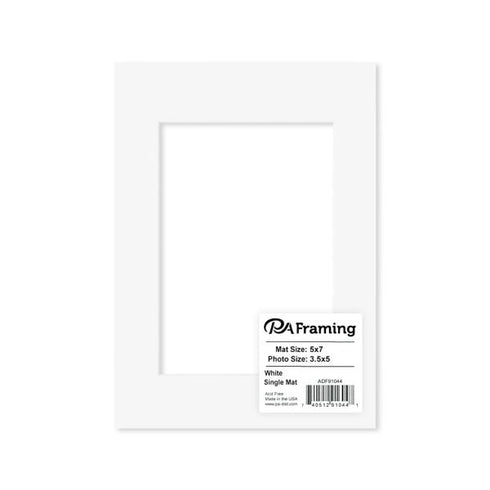 5X7 White Core/White Mat