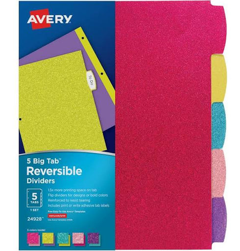 BIG TAB GLITTER DIVIDERS