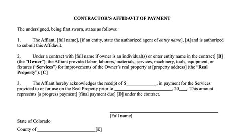 812.21 Payment Sworn Statement