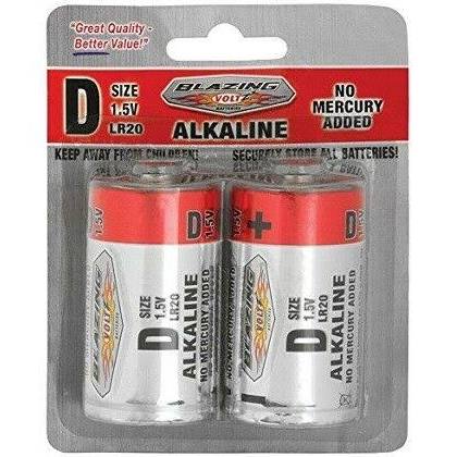 BATTERY D BATTERIES 2 PACK