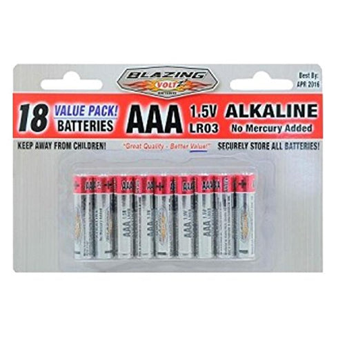 BATTERY AAA BATTERIES 18 PACK