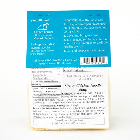 SISTERS CHICKEN NOODLE SOUP - LARGE