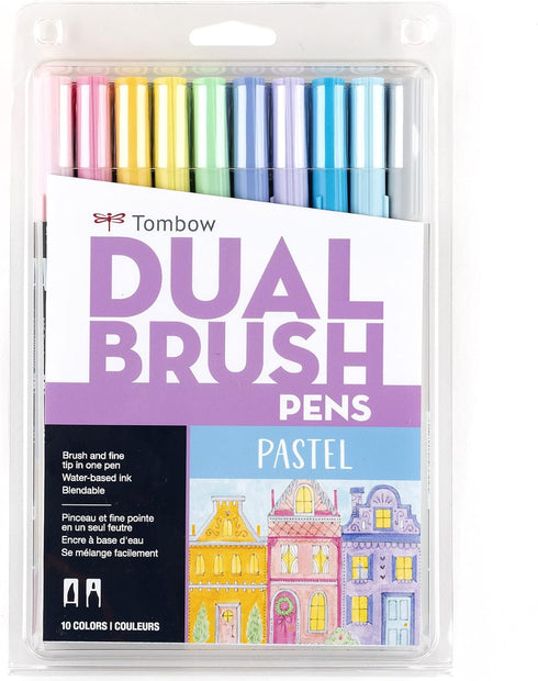 MARK DUAL BRUSH PEN PASTEL TOMBOW 10PC SET MARKER