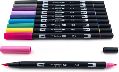 MARK DUAL BRUSH PEN GALAXY TOMBOW 10PC SET MARKER