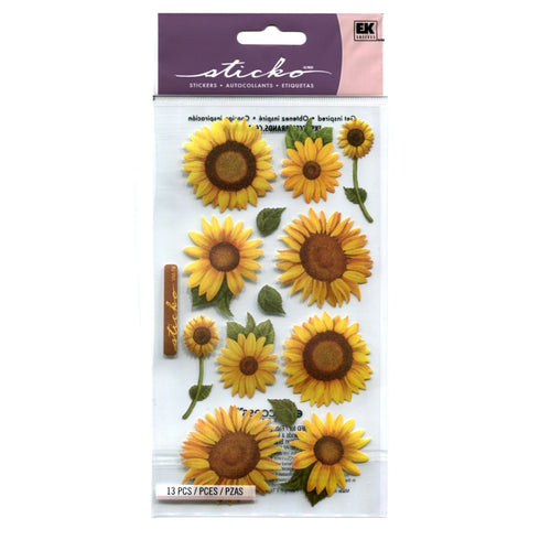 SUNFLOWERS VELLUM STICKERS