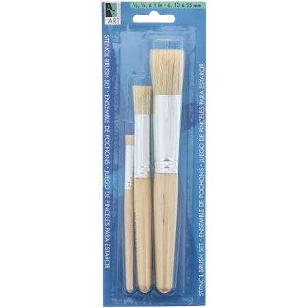 STENCIL PAINT BRUSH PACK ASSORTED