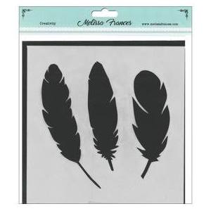 3 Feathers 6X6 Stencil