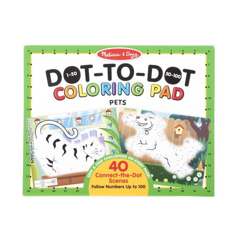 Dot-To-Dot Coloring Pad Pets