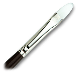 WHITE TAKLON FILBERT PAINT BRUSH
