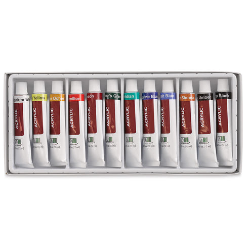 ART KIT ACRYLIC COLOR 12 PAINT SET