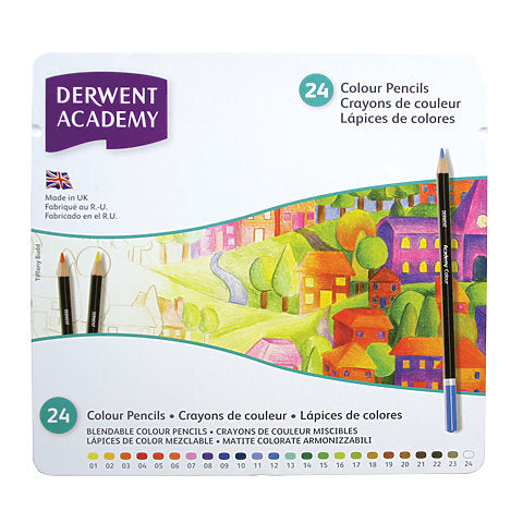 ART KIT PENC DERWENT COLORED PENCILS 24 CT