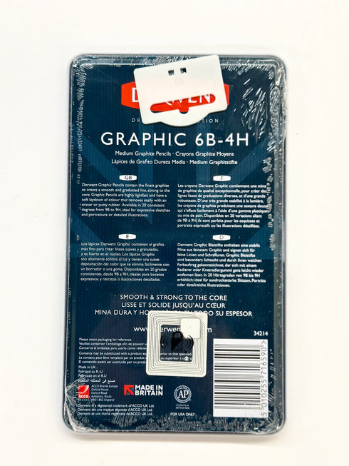 ART KIT PENC DERWENT GRAPHIC 6B-4H