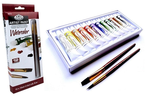 ESSENTIALS WATERCOLOR PAINTS 12ML 12/PKG-ASSORTED COLORS