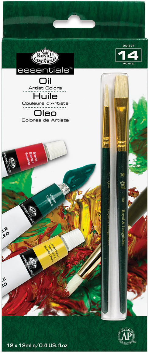 ROYAL & LANGNICKEL ESSENTIALS OIL PAINTS 12ML-12/PKG