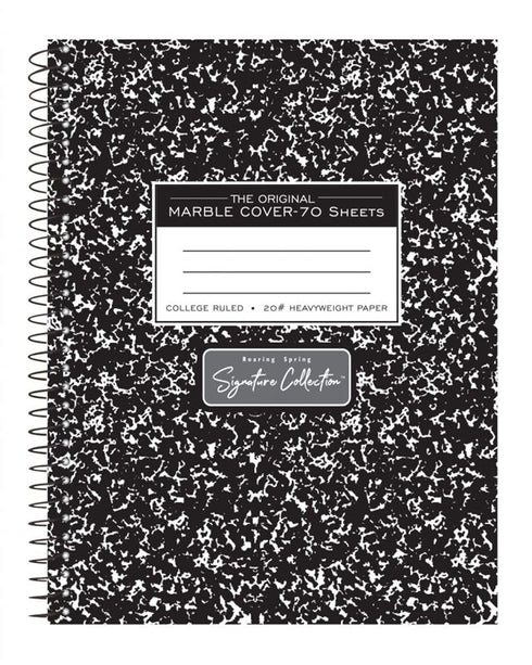 COMPOSITION WIREBOUND BOOK-COLLEGE RULED (70 SHEETS) 9 3/4" X 7 1/2"