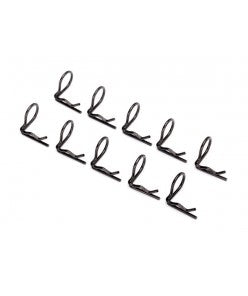 TRX-3935A TRAXXAS BODY CLIP (MOUNTING CLIP), ANGLED, 90-DEGREES (BLACK) (10)