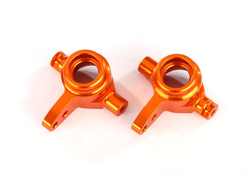 TRAXXAS STEERING BLOCKS 6061-T6 ALUMINUM (ORANGE-ANODIZED) LEFT AND RIGHT TRA683