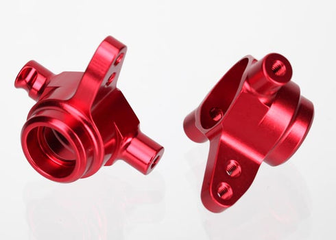 RED ALUM STEERING BLOCKS: 4X4 TRA6837R