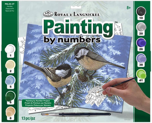 PINE BIRDS PAINT BY NUMBER