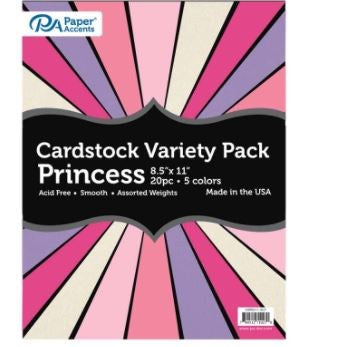 Paper Accents 8.5x11 Cardstock Variety Pack - Princess