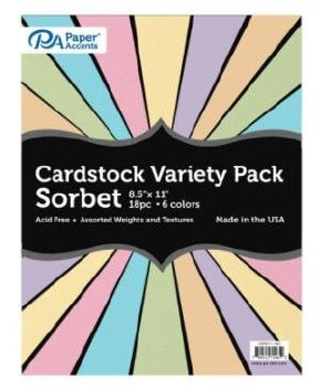 Paper Accents 8.5x11 Cardstock Variety Pack - Sorbet