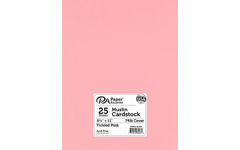 TICKLED PINK MUSLIN CARDSTOCK