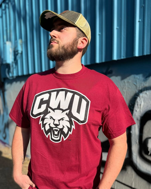 CWU OVER WILDCAT TEE