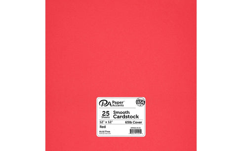 12X12 RED CARDSTOCK
