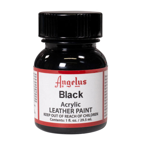 1 OZ BLACK LEATHER PAINT BY ANGELUS