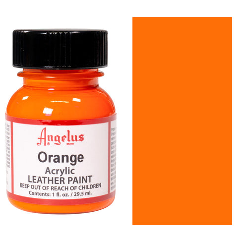 1 OZ ORANGE LEATHER PAINT BY ANGELUS