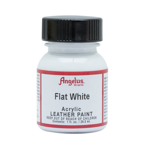 1 OZ FLAT WHITELEATHER PAINT BY ANGELUS