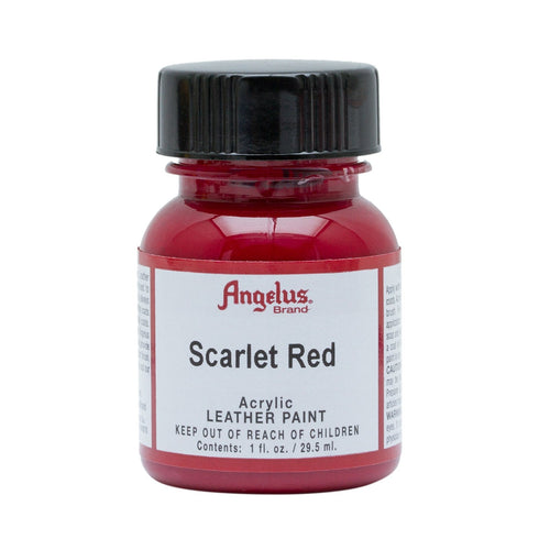 1 OZ SCARLET LEATHER PAINT BY ANGELUS